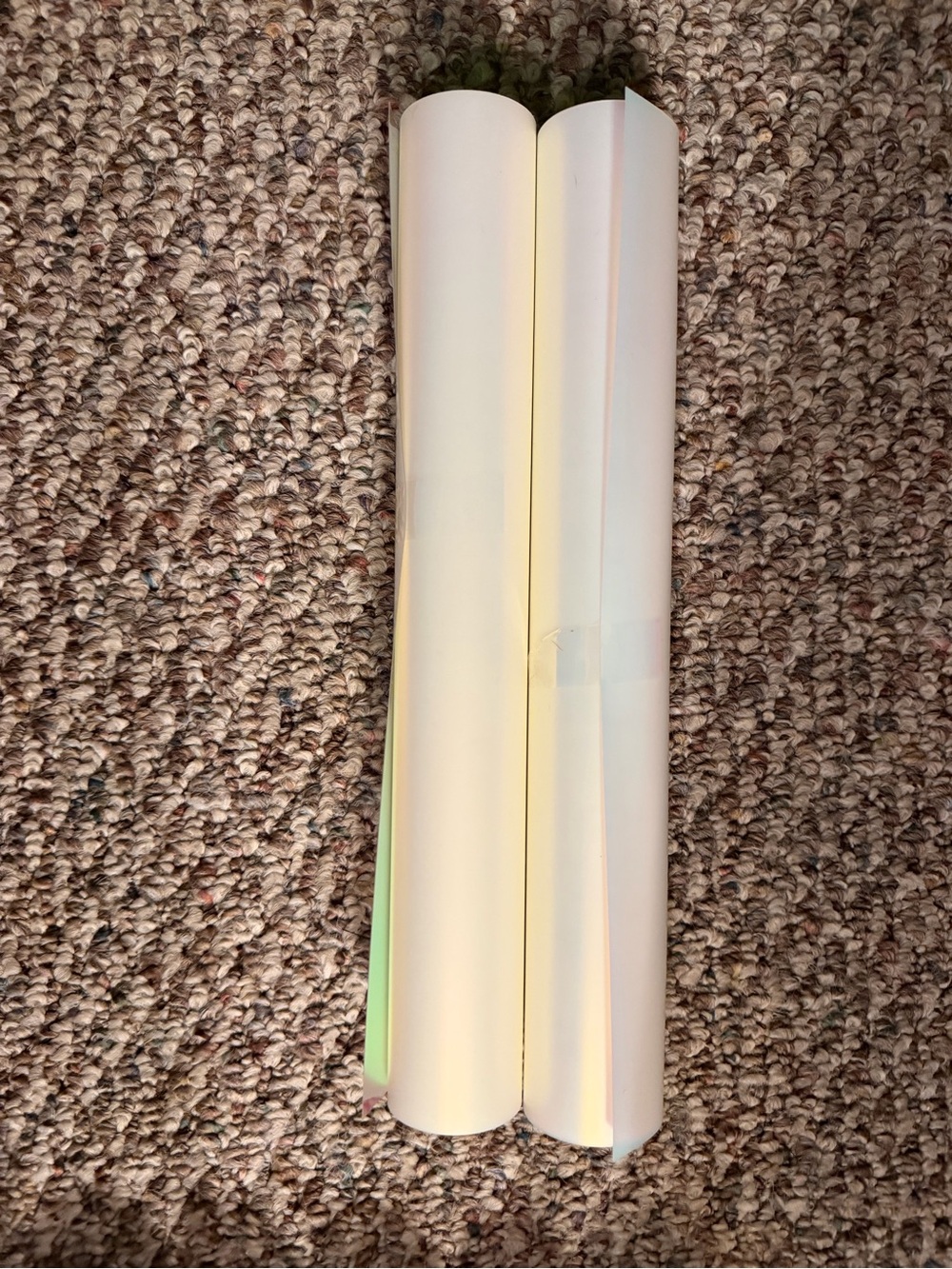 Cricut Iron on Rolled Vinyl Sheets in Cream with Iridescent Edge
